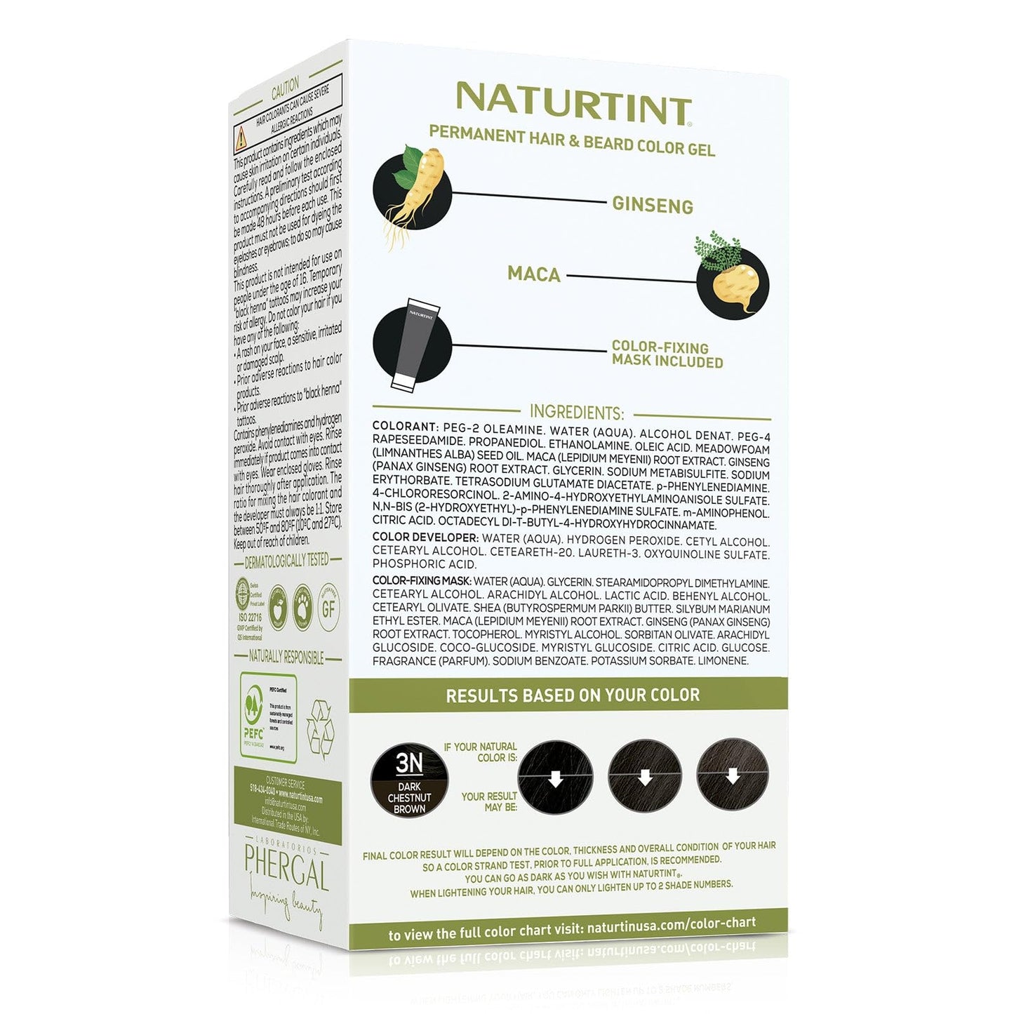 Naturtint Mens Permanent Hair Color for Hair Beard and Mustache (3N Dark Chestnut Brown) Beauty & Personal Care Naturtint