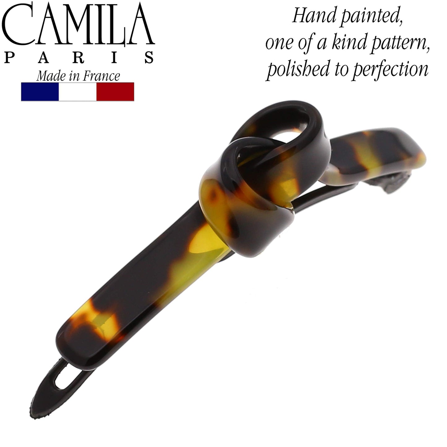 Camila Paris CP2801 French Hair Barrette Clip for Girls, Handmade, Tokyo, Metal-Free Closure Strong Hold Grip Hair Clips for Women, No Slip Beauty & Personal Care Camila