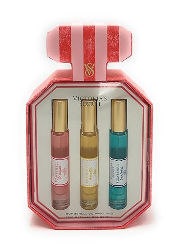 Victoria's Secret Bombshell Eau de Parfum Getaway Trio include: St. Tropez, Amalfi, Santorini Limited Edition .23fl oz each Beauty & Personal Care Victoria's Secret