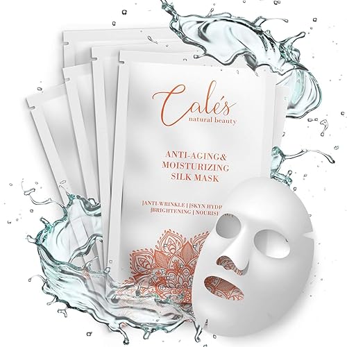 Calés Anti-Aging and Moisturizing Face Mask Set - Hydrating Face Masks for Women - 100% Cotton Face Mask Sheets for Skin Brightening and Nourishing Beauty & Personal Care Ana Calés