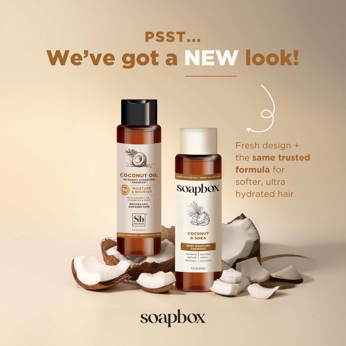 Soapbox Coconut & Shea Shampoo & Conditioner Set, For Dry, Damaged Hair - Nourishes & Moisturizes Hair - Clean Ingredients Free of Harsh Chemicals Beauty & Personal Care Soapbox