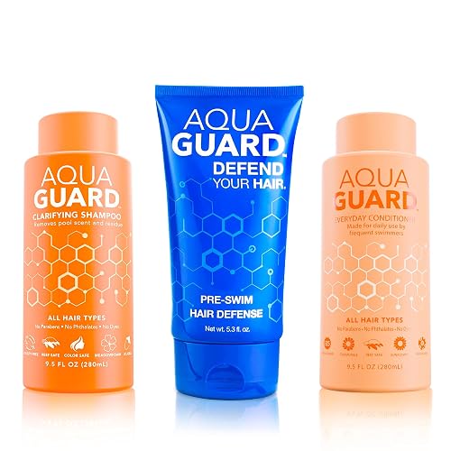 AQUA GUARD Swimmers Essential Hair Protection Bundle | Prevents Chlorine Damage + Softens Hair While Swimming | Color Safe, Leaves Hair Smelling Great Beauty & Personal Care AQUA GUARD