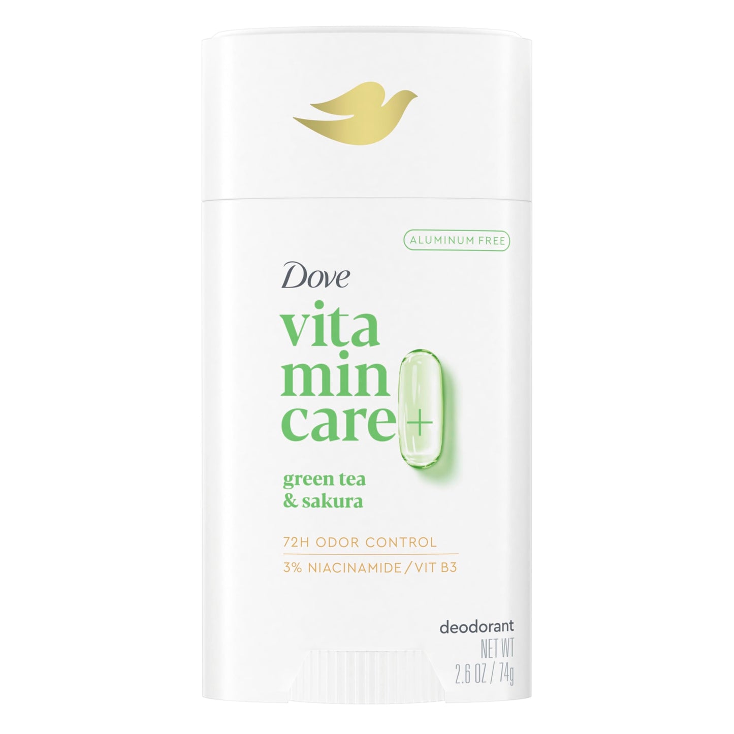 Dove VitaminCare+ Deodorant Stick Green Tea & Shakura Aluminum Free 2.6 oz Beauty and Personal Care Dove