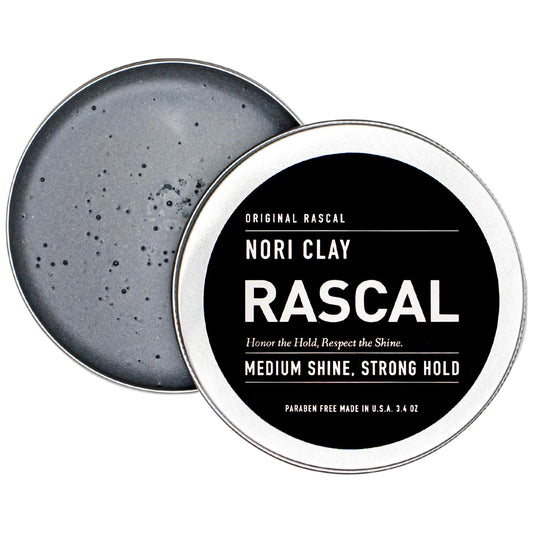Rascal Nori Clay - Hair Styling Clay for Medium Shine & Strong Hold, Cruelty-Free, Paraben-Free, Made in USA, Ideal for All Hair Types, Made Beauty & Personal Care Rascal Men's Grooming