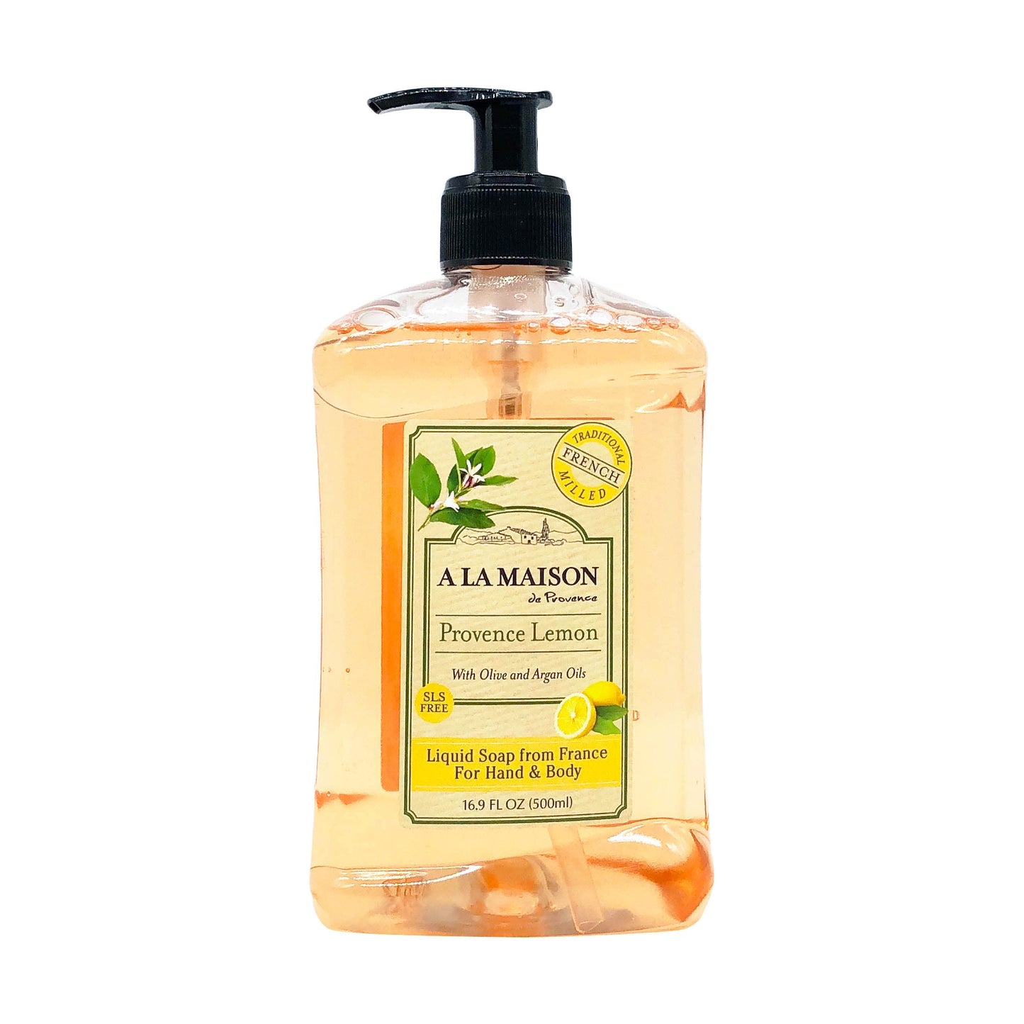 A LA MAISON Provence Lemon Liquid Hand Soap 16.9 Fl Oz - Natural Hand Wash Made with Essential Oils - Biodegradable, Plant-Based, Vegan, Cruelty-Free Beauty & Personal Care A LA MAISON