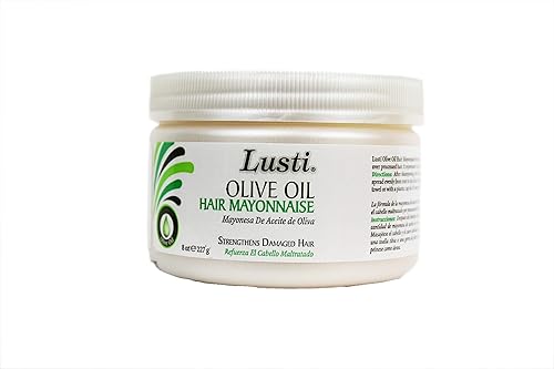 Lusti Olive Oil Hair Mayonnaise, 8 fl oz - Rejuvenate Hair & Scalp - Repair Dry and Damaged Hair Beauty & Personal Care Lusti Organics