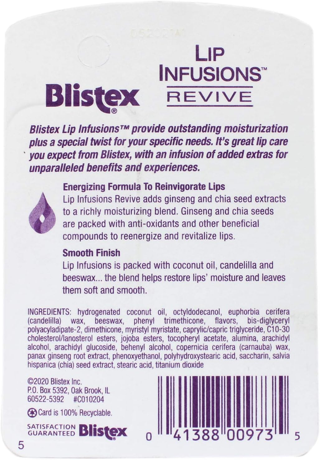 Blistex Lip Infusions Revive Lip Moisturizer 0.13 Ounce (6 Pack) Beauty & Personal Care Blistex