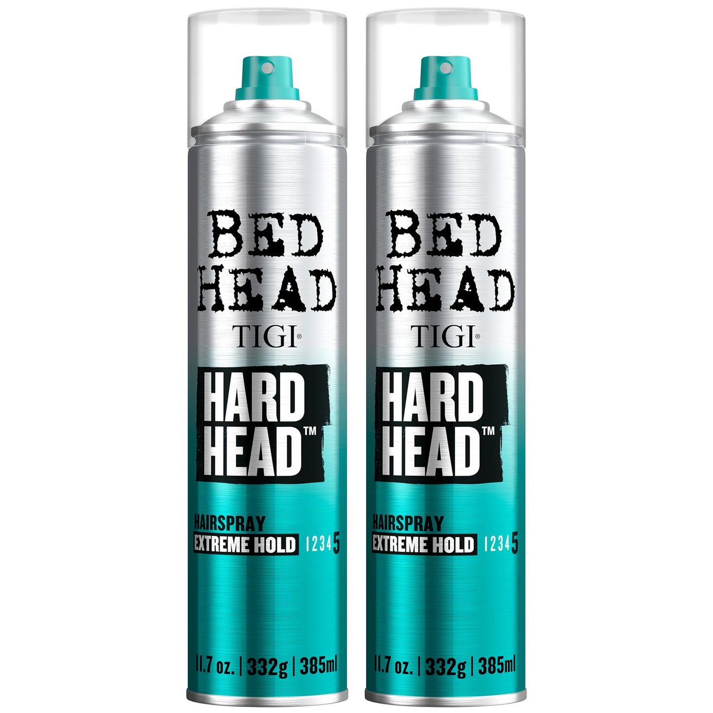 TIGI Bed Head Hard Head Hairspray 2-Pack - Extreme Hold Hairspray, Dries Instantly, Adds Shine, Vibrant Apple Scent, 11.7 Oz Ea Beauty & Personal Care TIGI
