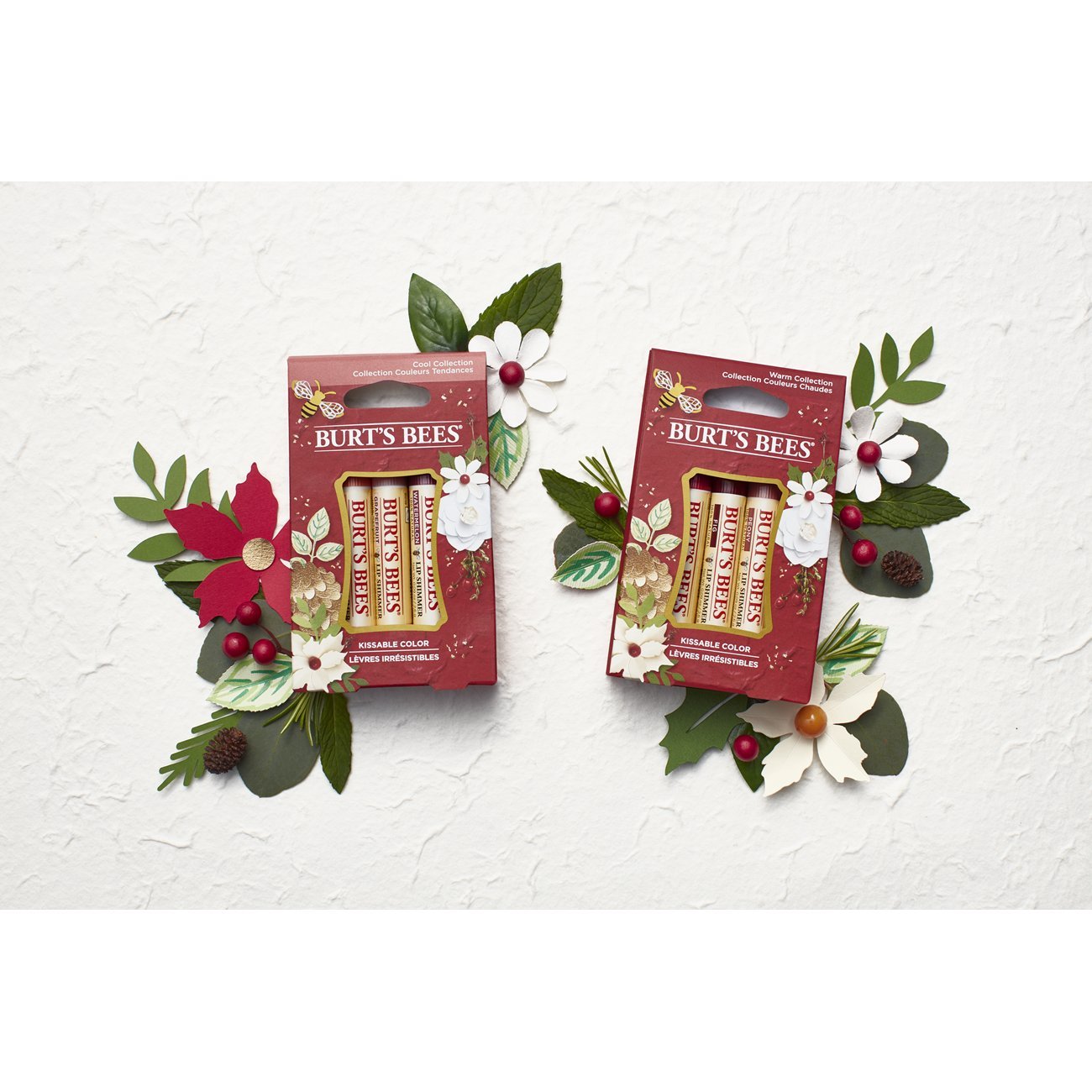 Burt's Bees Kissable Color Holiday Gift Set, 3 Lip Shimmers in Gift Box - Cool Collection in Watermelon, Apricot and Grapefruit Beauty & Personal Care Burt's Bees