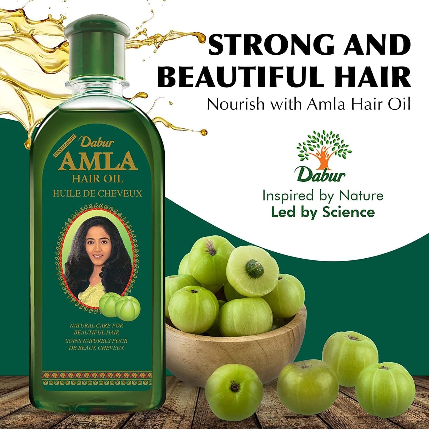 Dabur Natural Amla Hair Oil 180ml for Healthy Hair, Hydrated Scalp and Beautiful Hair - Vital Indian Hair Oil for Men and Women Beauty & Personal Care Vatika Naturals