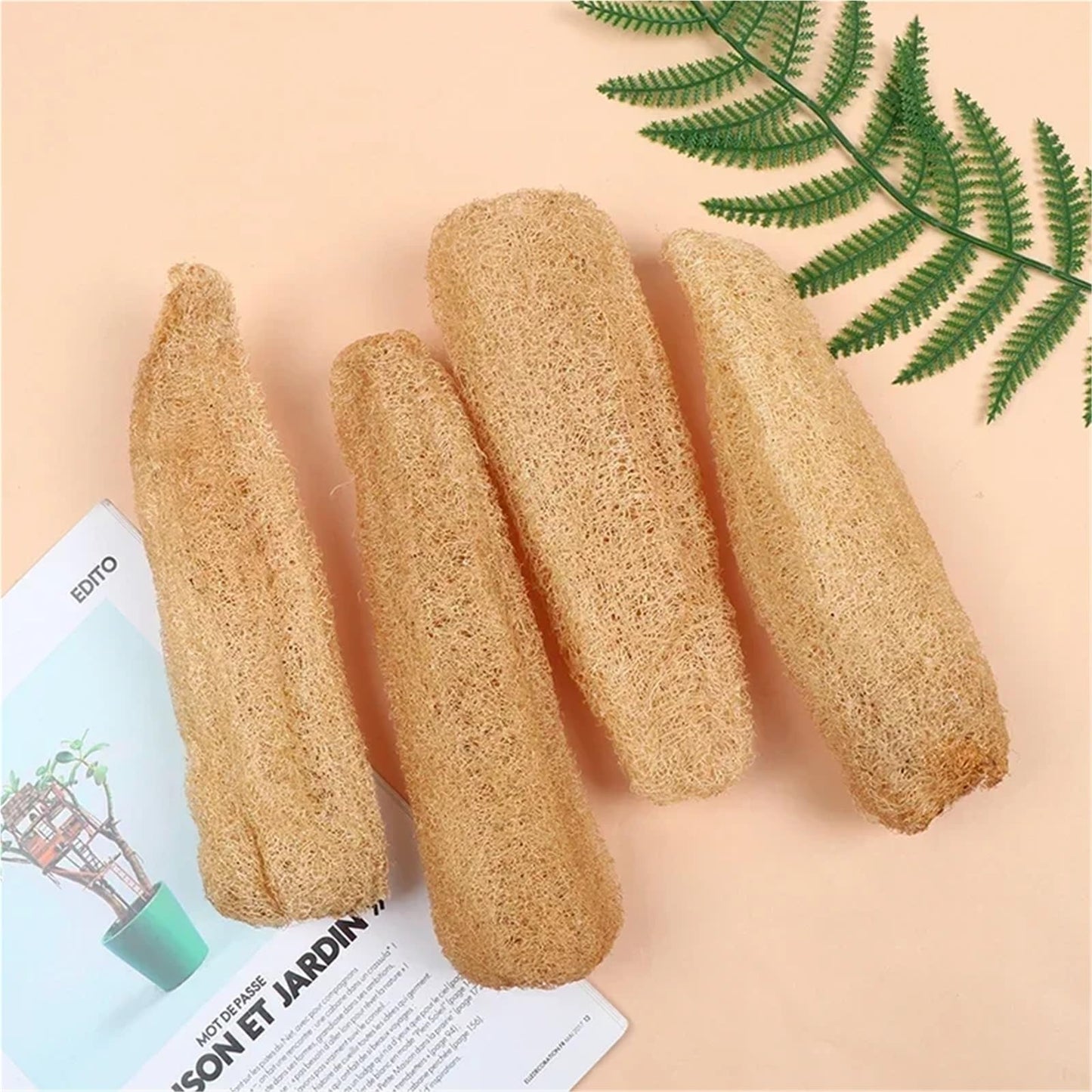 Full Loofah Natural Exfoliating Biodegradable Loofah Sponge Cellulose Natural Shower Sponge Scrubber for Kitchen Bathroom(20-29cm) Beauty and Personal Care HIVJEEDYH