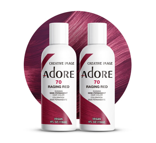 Adore Semi Permanent Hair Color (070 Raging Red) (2 Pack) | Vegan & Cruelty-Free Red Hair Dye | No Ammonia, No Peroxide, No Alcohol | 4 Fl Oz Beauty & Personal Care Adore