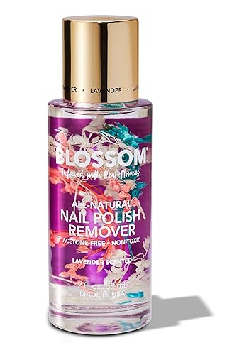 Blossom Non Toxic Nail Polish Remover Non Acetone, All Natural Scented, Vegan, Acetone Free Nail Polish Remover, Organic Plant-Based, Infused Beauty & Personal Care Blossom