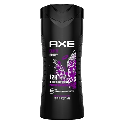 AXE Body Wash 12h Refreshing Scent Excite Crisp Coconut and Black Pepper Men's Body Wash, 16 Oz Beauty & Personal Care AXE