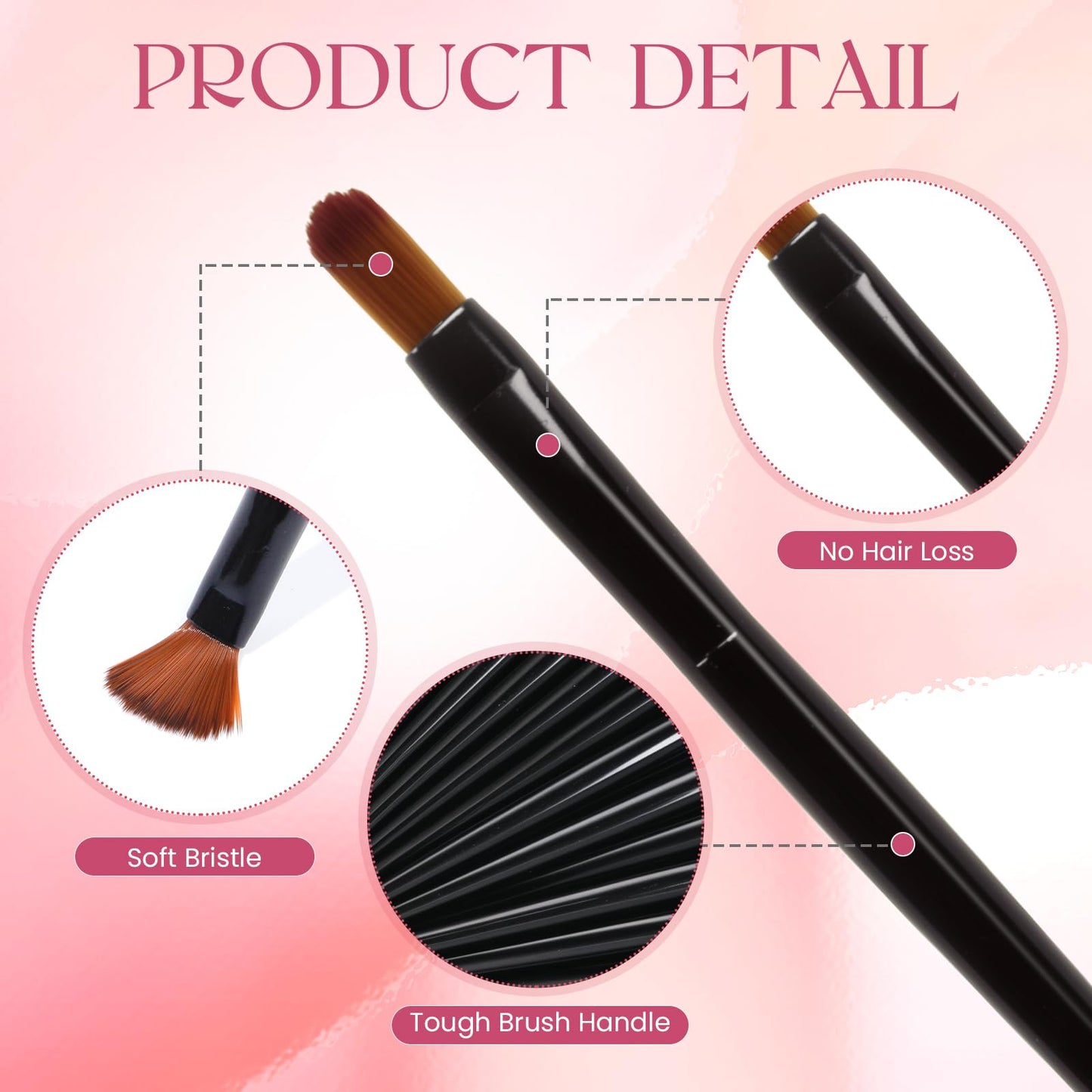 50 Pieces Lip Brushes, Pro Multifunctional Makeup Brush, Lipstick Gloss Wands Applicator Cosmetic Tool Kits, Black Beauty & Personal Care UTENEW
