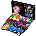 Face Painting Kit for Kids, 36 Colors Water Activated Face Paint with Brushes & Stencils, Non-Toxic Halloween Makeup Kit, Professional Face Body Paint Beauty & Personal Care Asddage