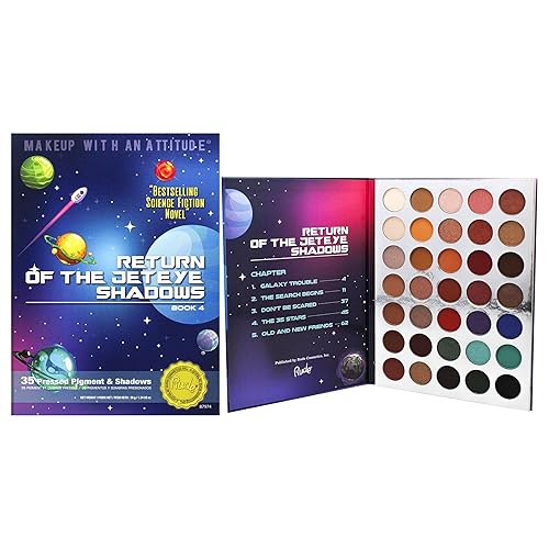 Rude Cosmetics Return of the Jeteye 35 Eyeshadows Palette - Book 4 for Women - 1.34 oz Eye Shadow Beauty & Personal Care RUDE