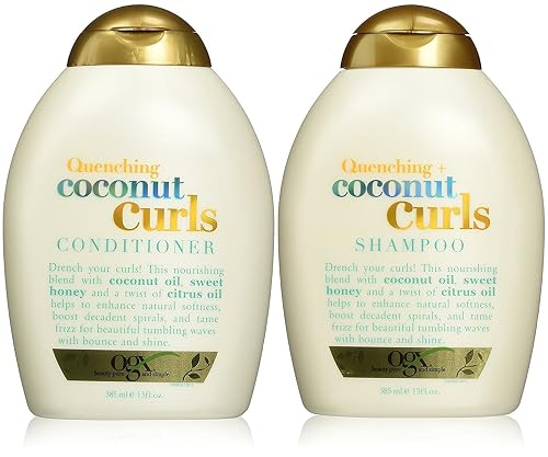 Organix Quenching Plus Coconut Curls Bundle, Shampoo & Conditioner, 13 Ounce Each Beauty & Personal Care OGX