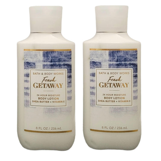Bath and Body Works Body Lotion, Set of 2, 8oz Each (Fresh Getaway) Beauty & Personal Care Bath & Body Works