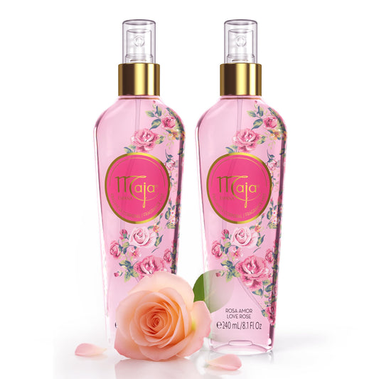 Maja Love Rose Body Spray for Women, Light Refreshing Floral Mist with Fruity Notes, Classic Spanish Design, Pink, 8.1 Fl Oz, 2 Pack Beauty & Personal Care Maja