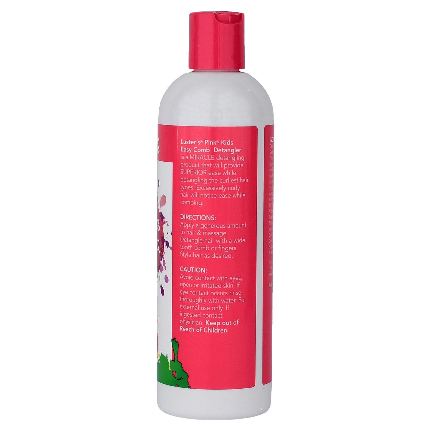 Luster's Pink Kids Easy Comb Detangler, 12 Ounce Made with Castor Oil, Coconut Oil and Shea Butter. Beauty & Personal Care Luster's