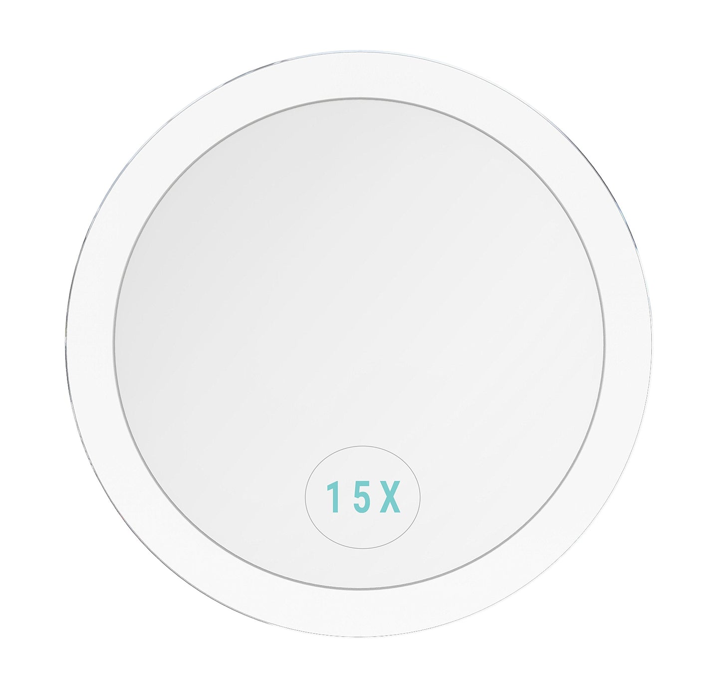 15X Magnifying Mirror - Use for Makeup Application - Tweezing - and Blackhead/Blemish Removal - 6 Inch Round Mirror with Three Suction Cups for Easy Beauty & Personal Care Essential Skin Solutions