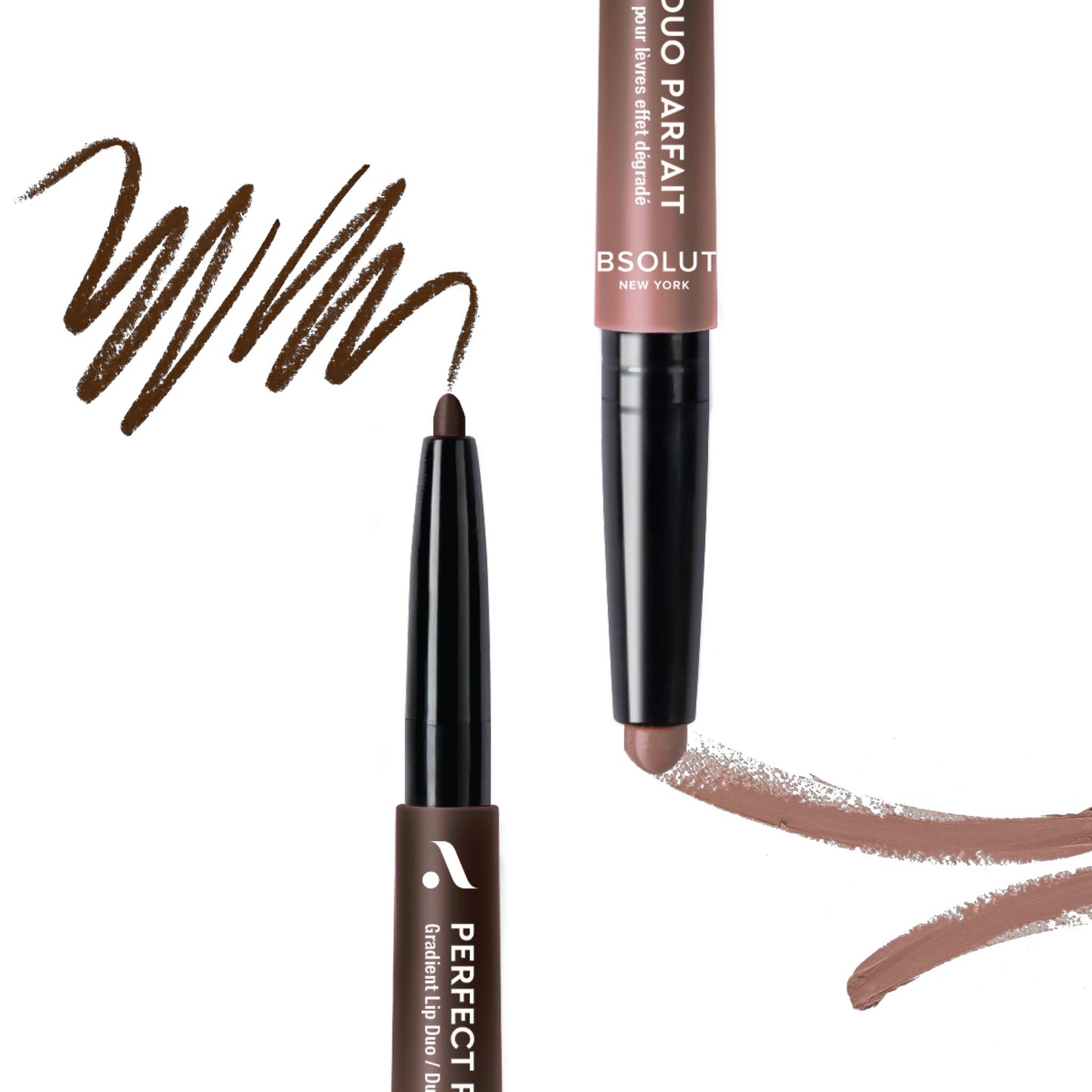 Absolute New York ALD06 Perfect Pair Lip Duo, Fuller and Poutier Lips, Deeper Shade For Lip Contouring, Satin Lipstick and Lip Liner Beauty & Personal Care Absolute New York