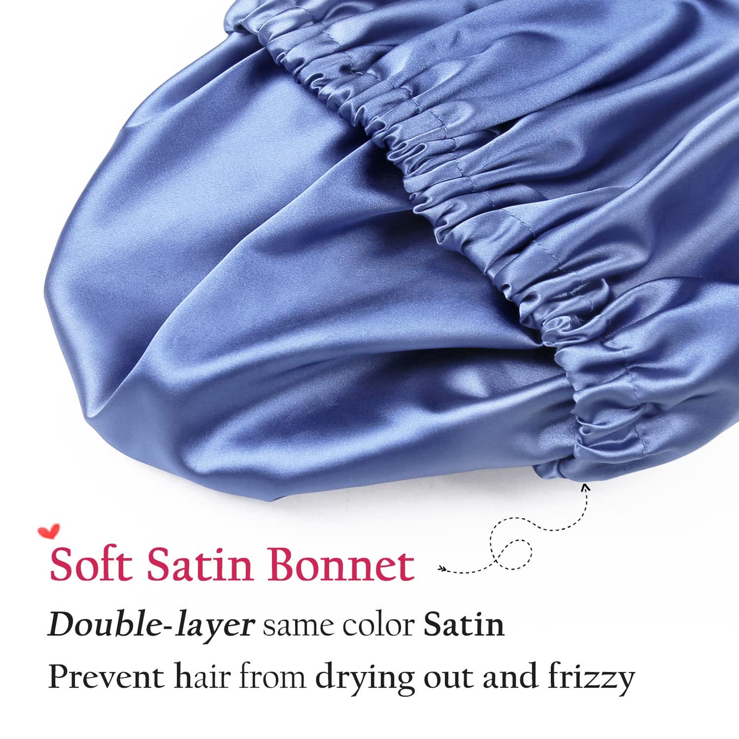 Satin Bonnet for Black Women, Satin Scarf for Hair Light Blue Beauty and Personal Care Alnorm