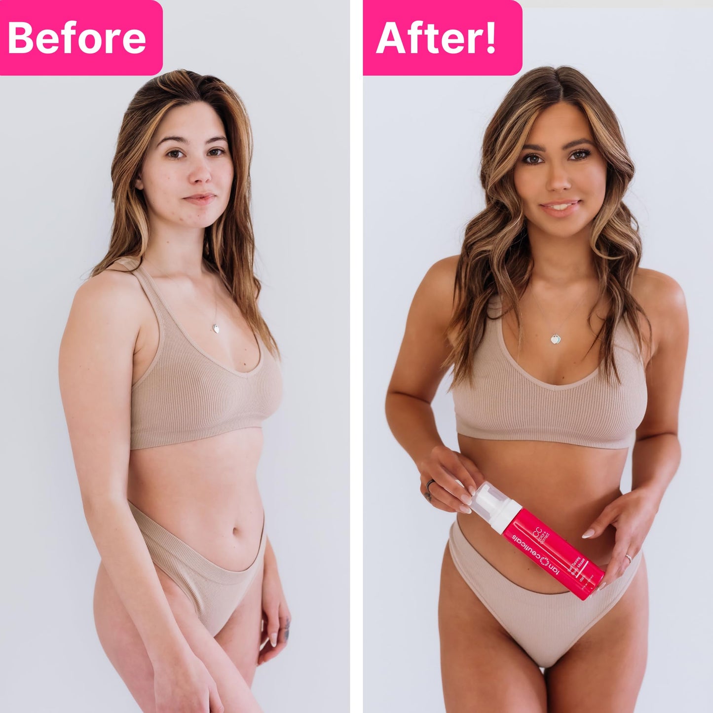 Tanceuticals CC Self Tanning Body Mousse - Dark Self Tanner - Color Correcting & Natural-Looking - Healthy Ingredients & Fresh Coconut Scent Give Beauty & Personal Care Tanceuticals