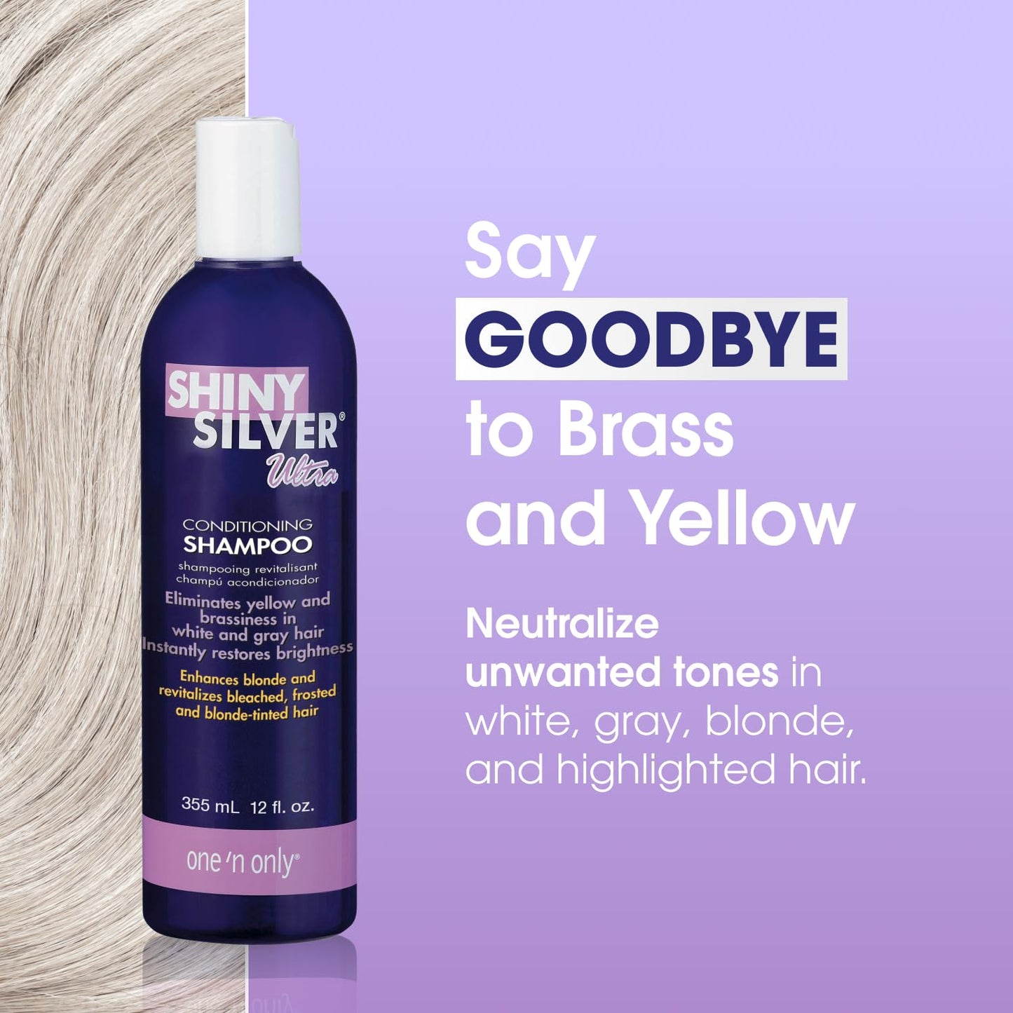 Shiny Silver Shampoo Ultra Conditioning 12 Ounce (354ml) (3 Pack) Beauty & Personal Care Shiny