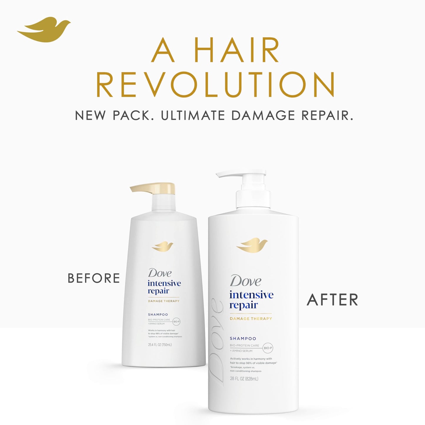 Dove Shampoo Intensive Repair for Damaged Hair with Bio-Protein Care Technology and Amino Serum 28 Fl Oz Beauty & Personal Care Dove