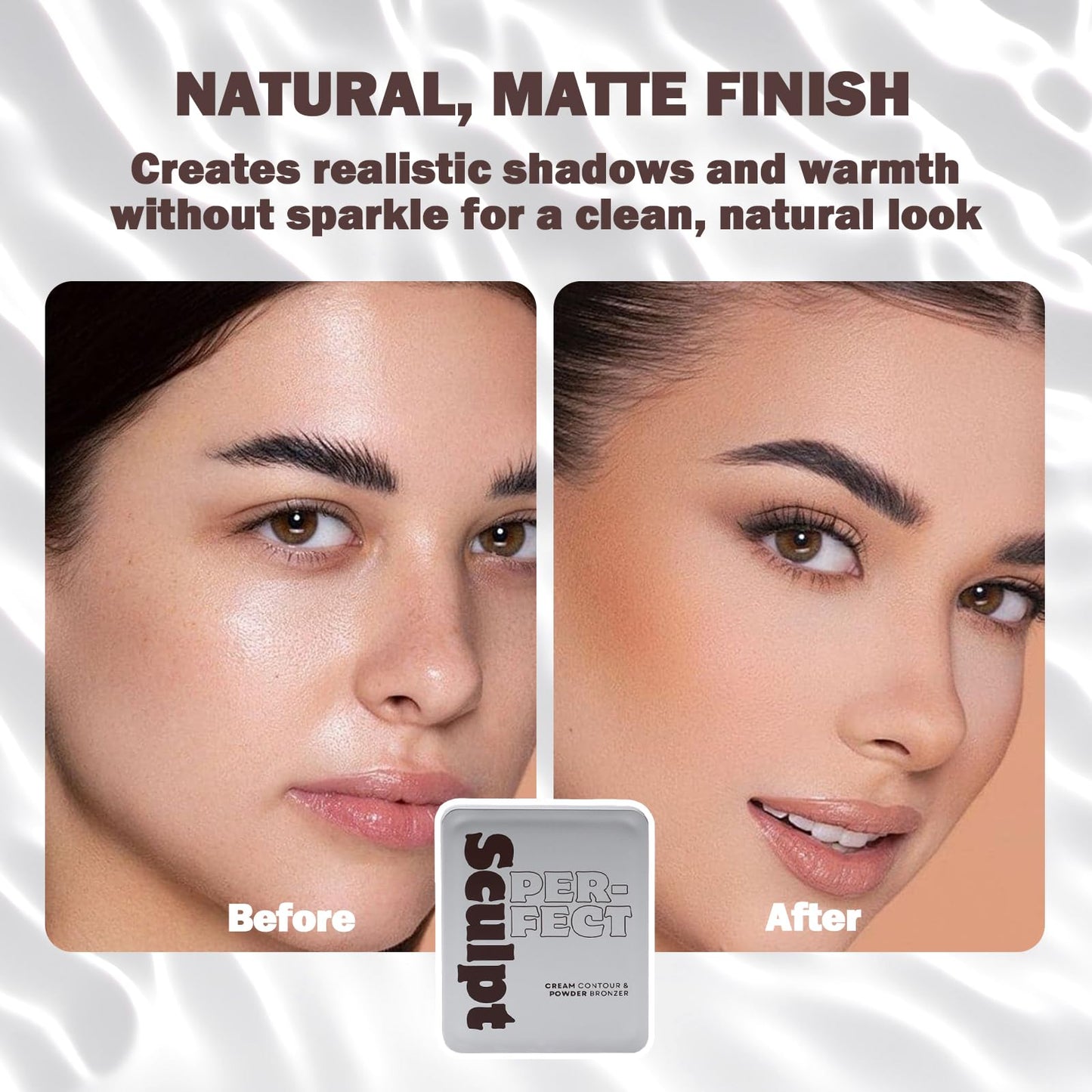 oz lab Sculpt Perfect Contour Bronzer Duo Palette - Matte Bronze Powder - Natural Sculpting & Warmth (03 SPICED SIENNA, Cream Contour: 0.09 oz / 2.5 g Beauty & Personal Care OZ LAB