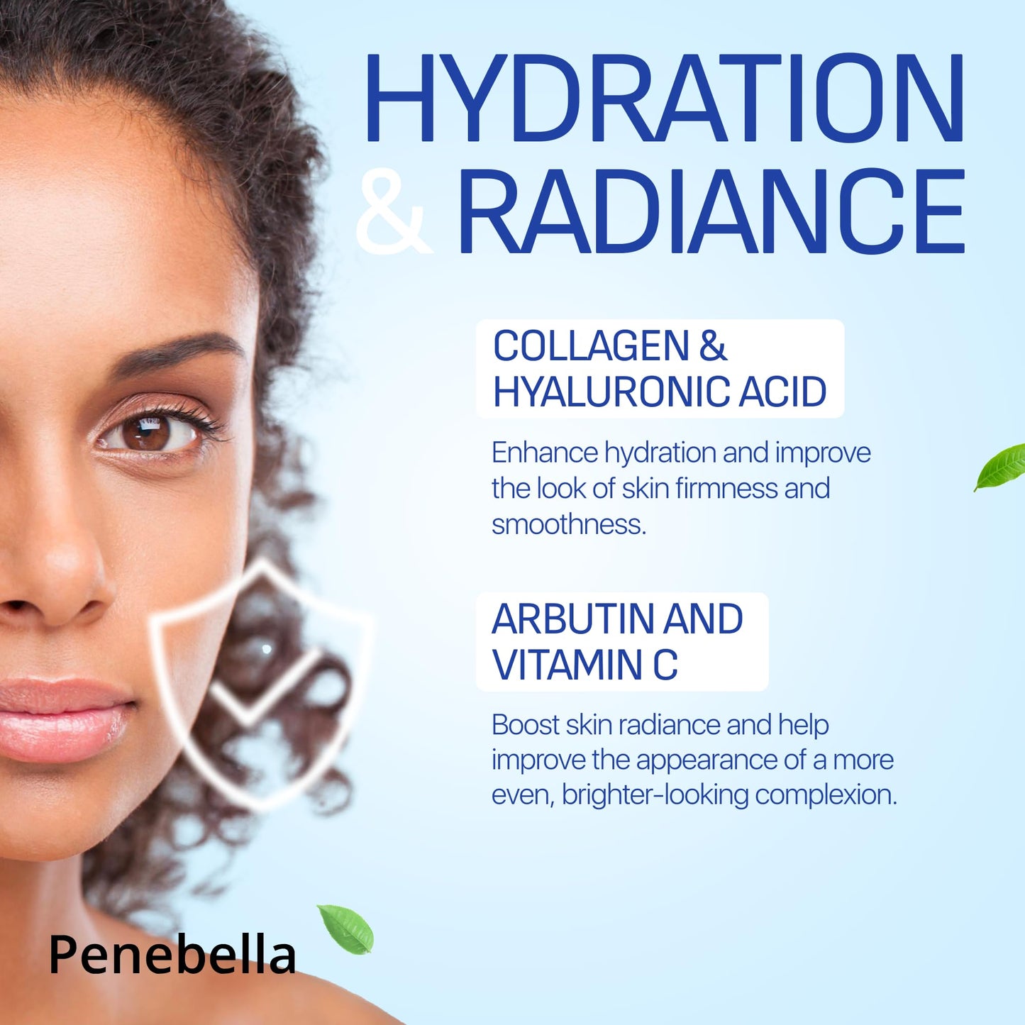 PENEBELLA Face & Neck Cream for Tightening and Firming - Made in Korea - Collagen, Hyaluronic Acid, 3X Peptide Complex, Vitamin C + E - Face Beauty & Personal Care PENEBELLA