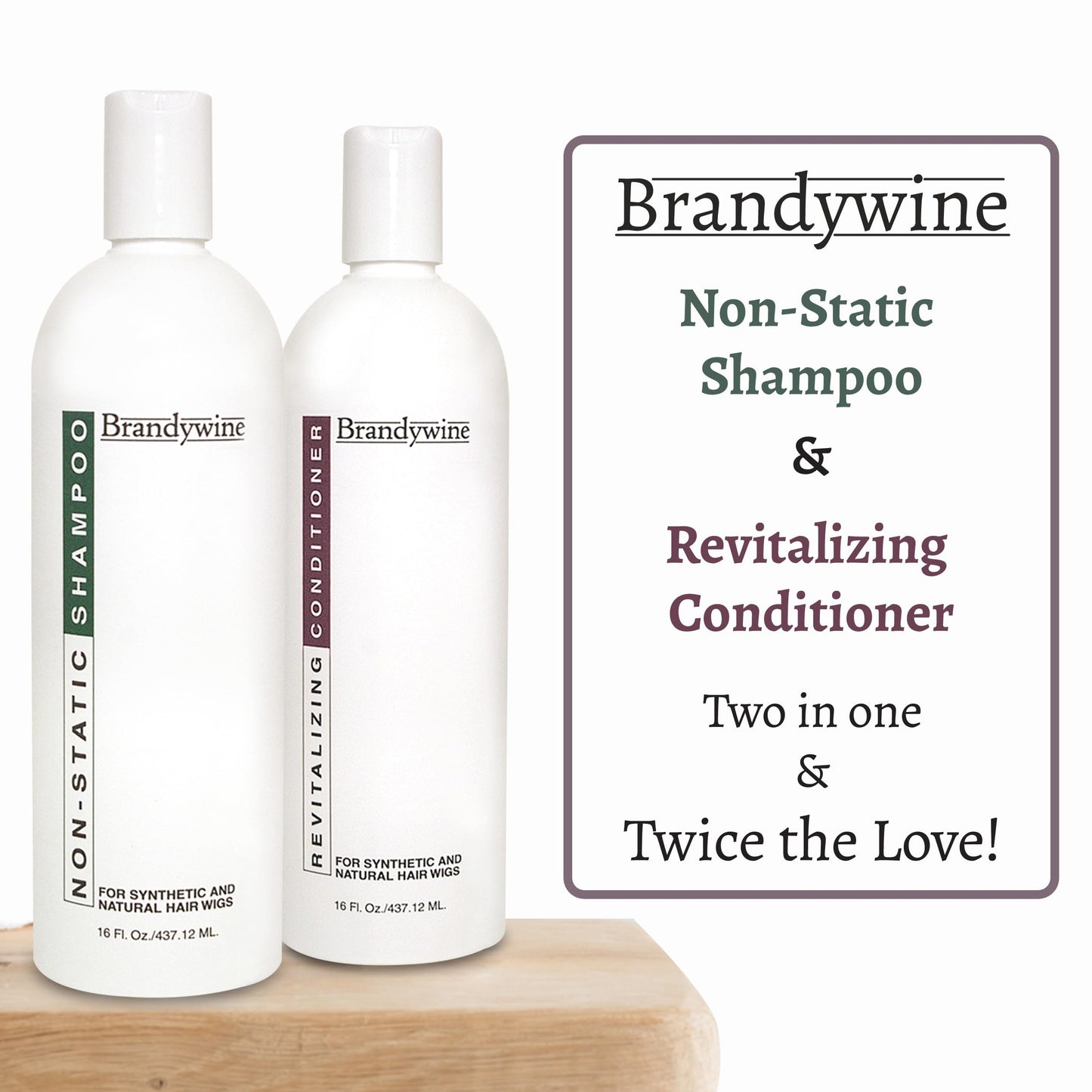 Non Static Shampoo & Revitalizing Conditioner 16 Ounce, Value Pack Bundle 2 items Beauty & Personal Care Brandywine