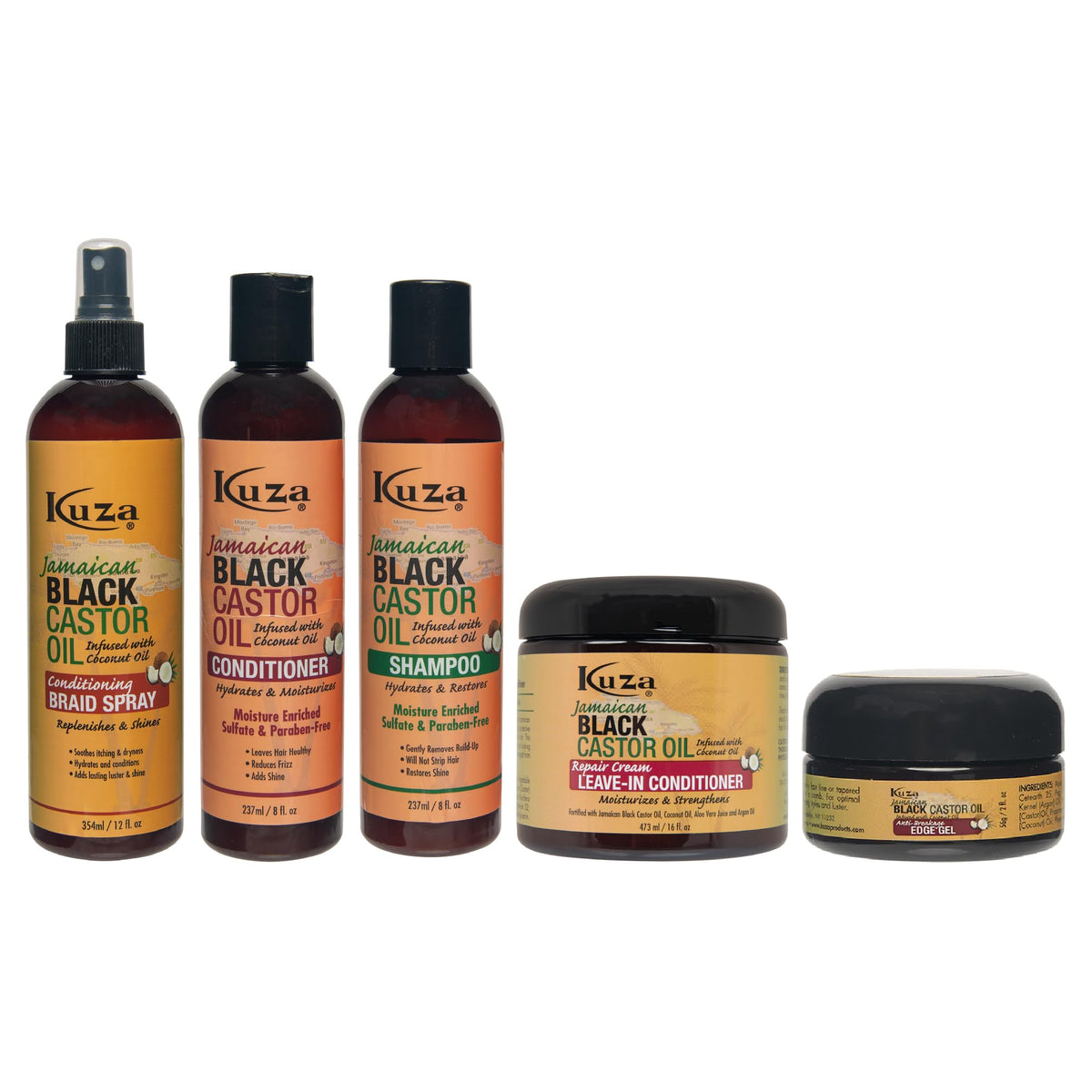 Kuza Jamaican Black Castor Oil Conditioning Braid Spray - Infused with Coconut Oil - for Braids, Locs, Twists and Natural Hair, 12 fl oz Beauty & Personal Care Kuza