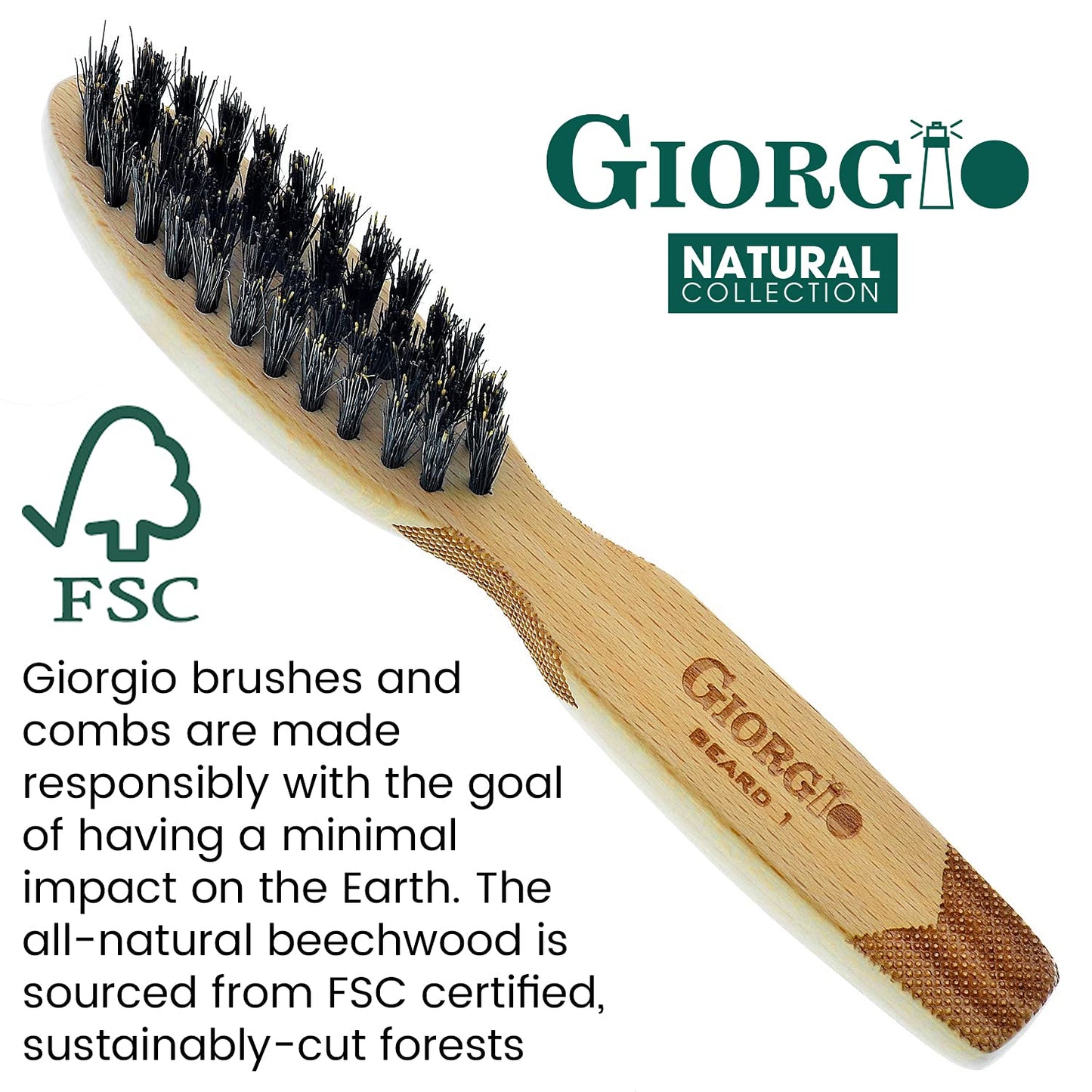 Giorgio G87IVY 2.5 Inch Men's Folding Pocket Comb Ivory - For Hair, Beard Grooming and Styling - Flexible Cellulose, Saw-cut & Hand Polished + 6 Inch Beauty and Personal Care GIORGIO