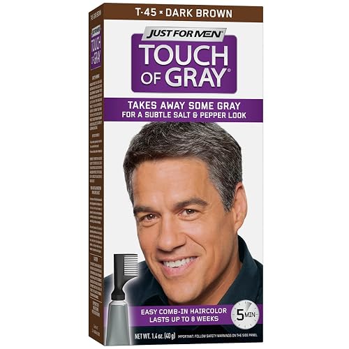 Just For Men Touch of Gray Hair Color, Dark Brown Beauty & Personal Care Just for Men