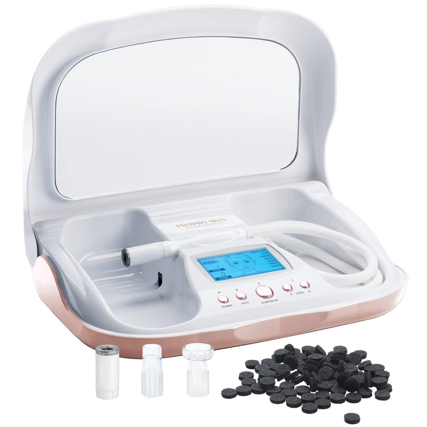 Trophy Skin MicrodermMD - At Home Microdermabrasion Kit - Anti Aging and Acne Treatment - Contains Real Diamond and Pore Extractor Tips to Rejuvenate Beauty & Personal Care Trophy Skin