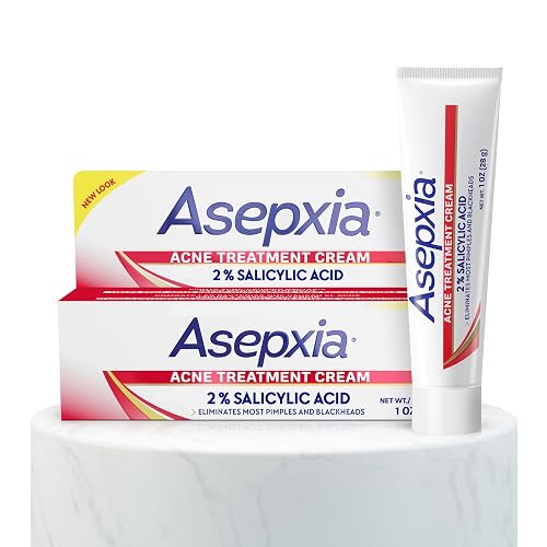Asepxia 2% Salicylic Acid Acne Spot Treatment Cream | Drying Formula Targets Acne, Clears & Prevents Blemishes, Reduces Redness, Penetrates Pores Beauty & Personal Care Asepxia