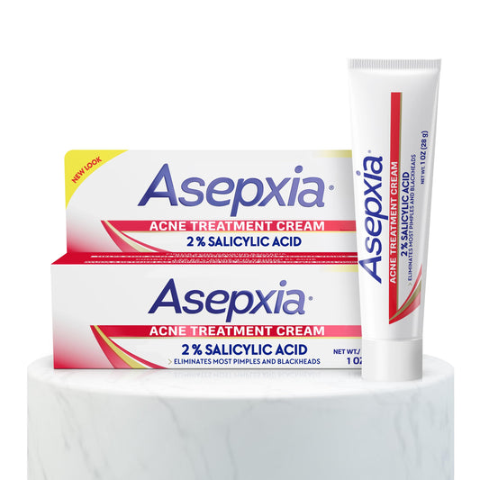 Asepxia 2% Salicylic Acid Acne Spot Treatment Cream | Drying Formula Targets Acne, Clears & Prevents Blemishes, Reduces Redness, Penetrates Pores Beauty & Personal Care Asepxia