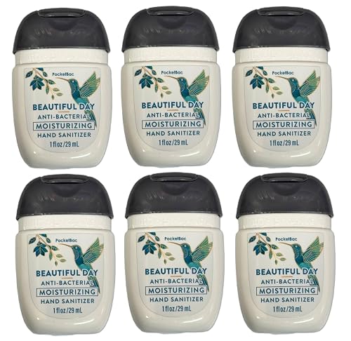Bath and Body Works Classic and Seasonal Scents Pocketbac Hand Gel - Pack of 6-1 oz each (Beautiful Day Moisturizing) Beauty & Personal Care Bath & Body Works