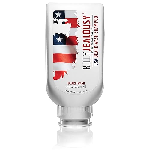 Billy Jealousy USA Beard Wash for Men Enriched With Softening & Hydrating Aloe Plus Strengthening and Conditioning Green Tea Extracts for Manageable Beauty & Personal Care Billy Jealousy