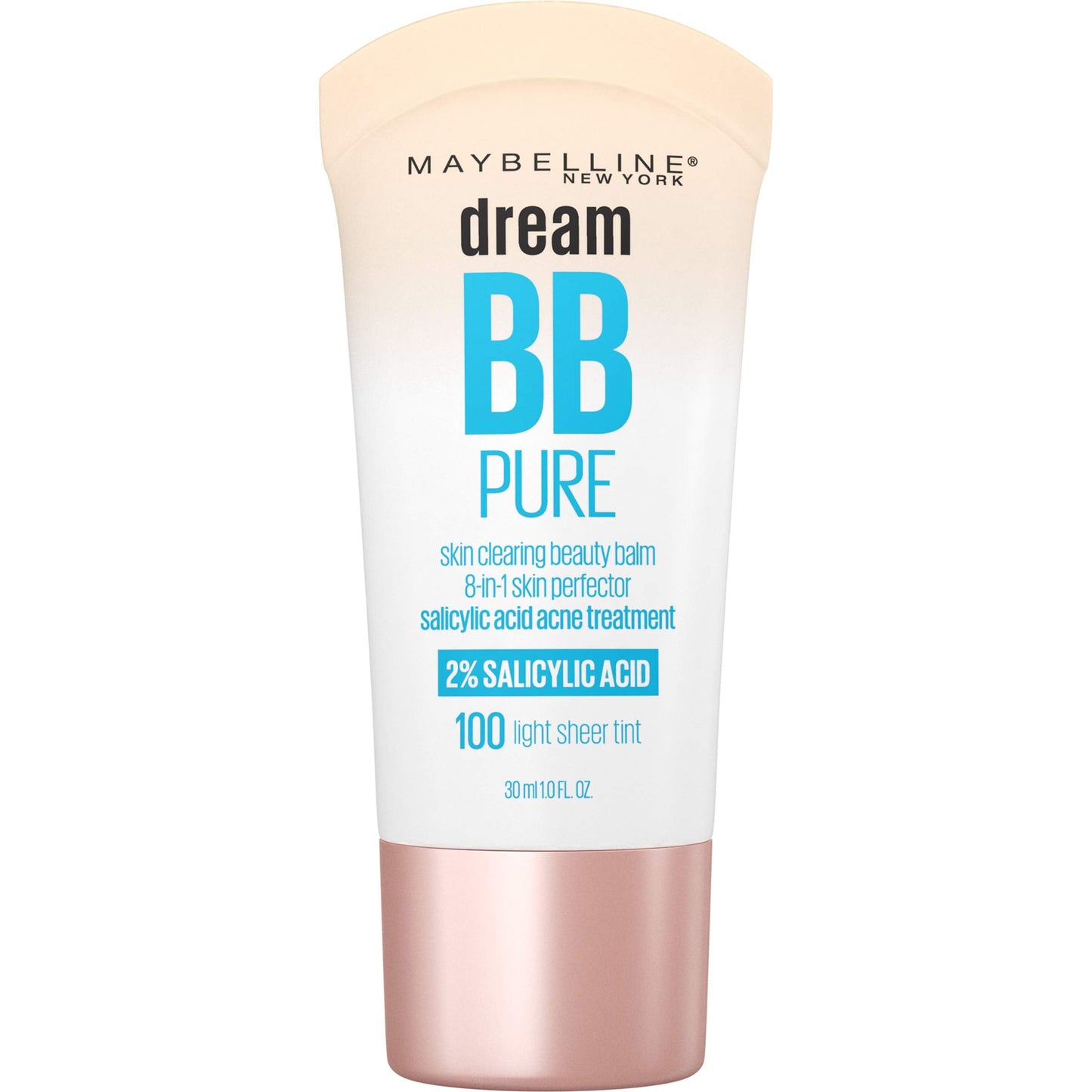 Maybelline Dream Pure Skin Clearing BB Cream, 8-in-1 Skin Perfecting Beauty Balm With 2% Salicylic Acid, Sheer Tint Coverage, Oil-Free, Light, 1 Count Beauty & Personal Care MAYBELLINE