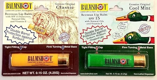 BALMSHOT Lip Balm Two Pack of Classic & Cool Mint Beauty & Personal Care Balmshot