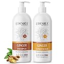 Edenika Botanicals Ginger Shampoo and Conditioner Set, Fortifying Formula with Certified and Organic Ingredients Naturally Nourish, Smooth Beauty & Personal Care EDENIKA BOTANICALS