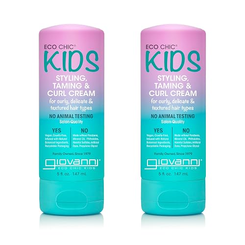 Eco Chic KIDs Styling Taming & Curl Cream - Kids Curl Cream, Curly Hair Products, Long-Lasting and Lightweight, for Delicate And Textured Hair Types Beauty & Personal Care GIOVANNI