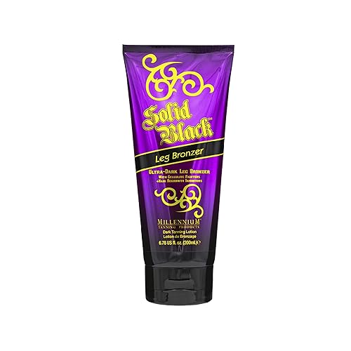 Millennium Tanning Solid Black Leg Bronzer - Ultra Dark Tanning Lotion with Aloe Vera, Cellulite Fighters & Hair Growth Inhibitors (6.78 oz) Beauty & Personal Care Millennium Tanning