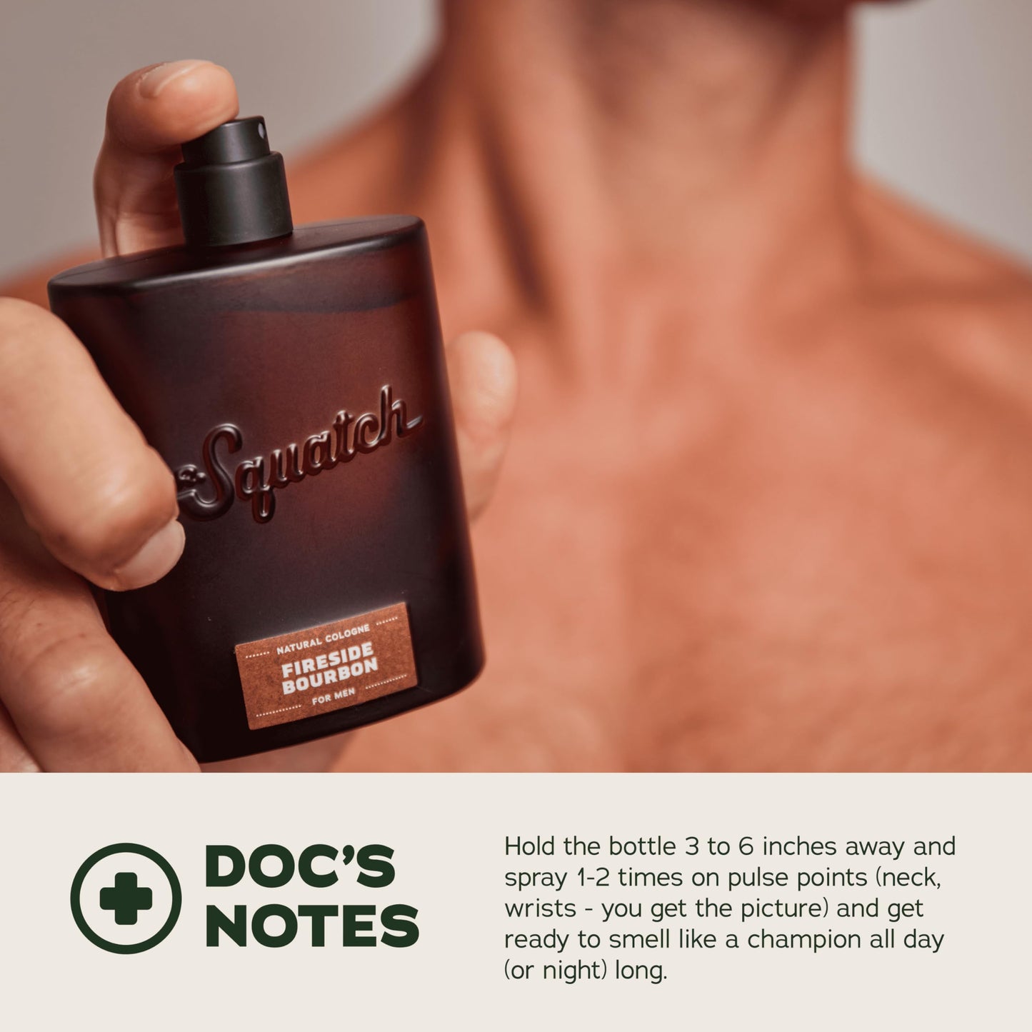 Dr. Squatch Natural Cologne for Men - Scent-Lock Technology and Sustainably-Sourced Ingredients - Fireside Bourbon Cologne (1.7 fl oz) Beauty & Personal Care Dr. Squatch
