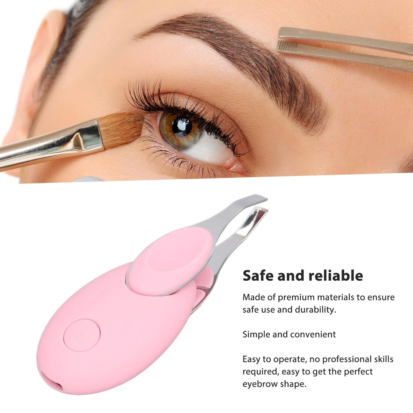 DAUZ Electric Eyebrow Tweezers, WiFi Visible Eyebrow Tweezers Efficient Easy Operation for Hotel for Facial Hair (Pink) Beauty and Personal Care DAUZ