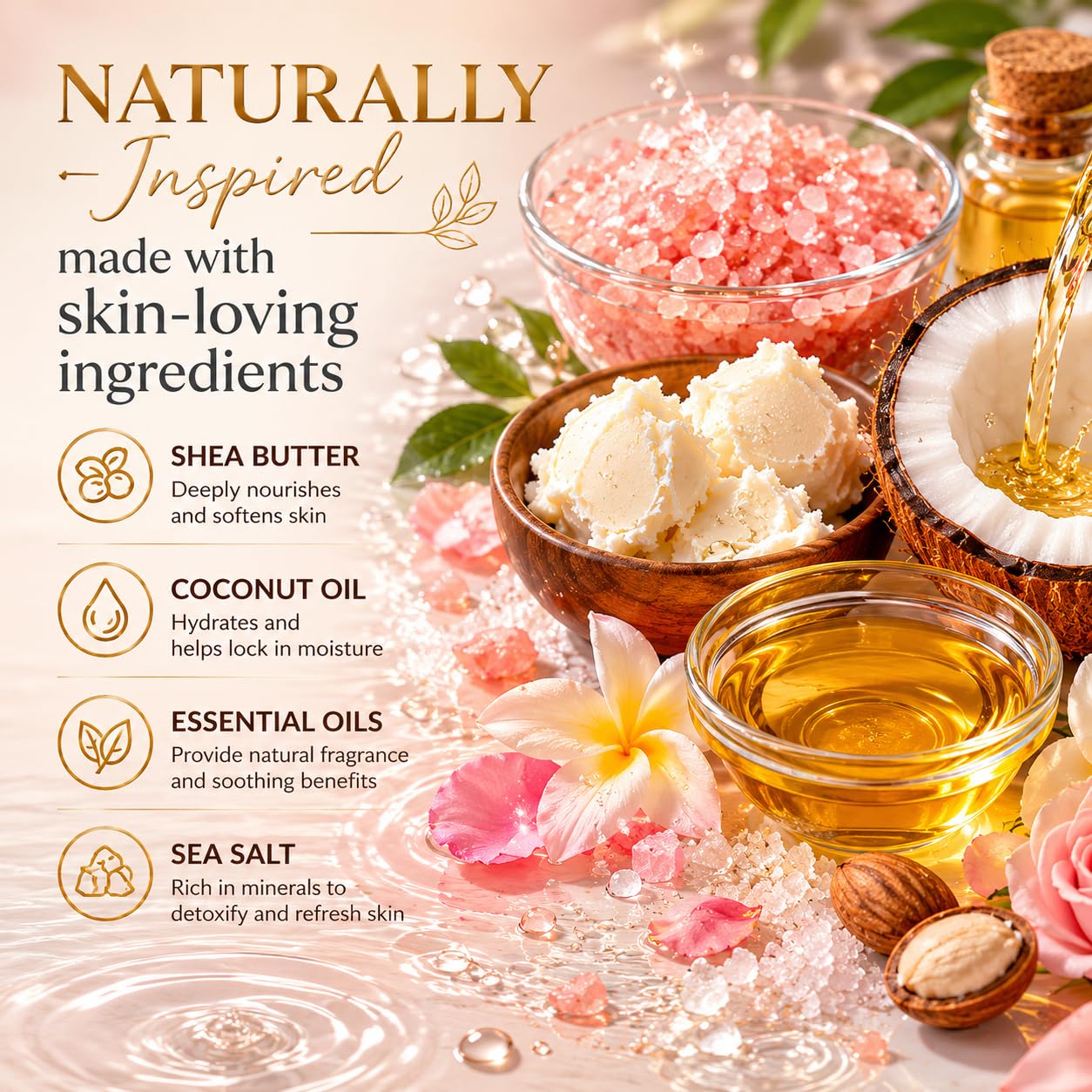 Crystal Luxe Bath Bomb Gift Set for Women, 6 Large Moisturizing Bath Bombs with Natural Oils, Luxury Home Spa Fizzies for Relaxation, Self Care Beauty and Personal Care Jane & Bloom